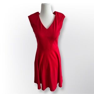 New York & Company Coral Fit and Flare Dress | Size XS